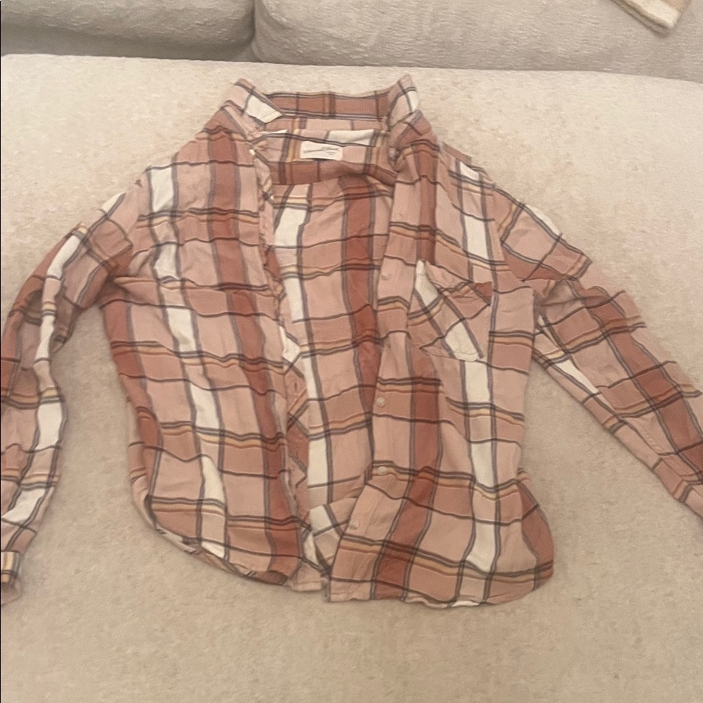 Universal Thread Plaid Jacket in Pink and Tan